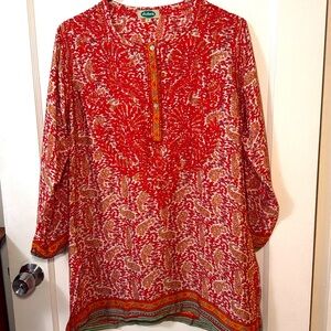 Dolma 100% Silk Boho Tunic – Size S